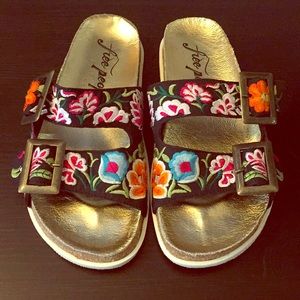 Free People Bali Footbed Embroidered Sandal